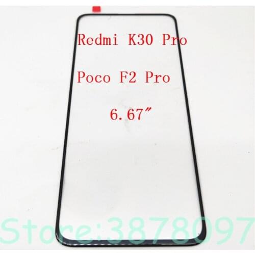 Front Panel Glass For Xiaomi Redmi K30 Pro / Poco F2 Pro Front Glass Outer Glass Cover Panel Replacement
