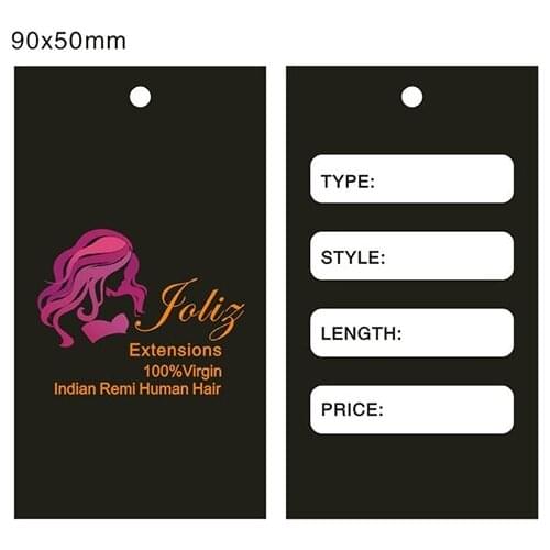 Personalized custom hair extension matte hair label paper hang tags