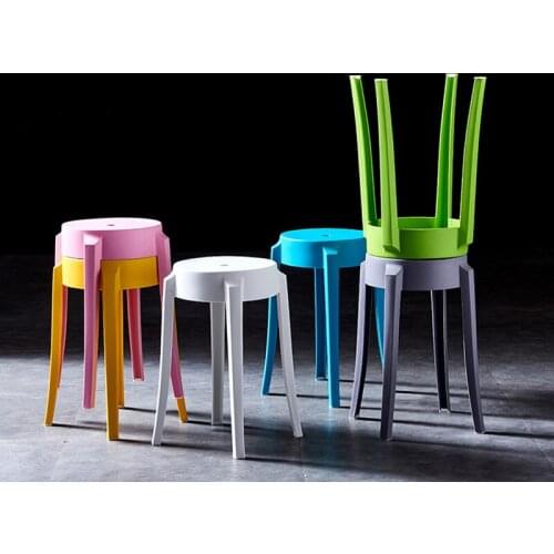 Plastic Stool Household Furniture Living Room Small Bench Thicken High Stool Dining Table Stools Chair 발판 Round Stools