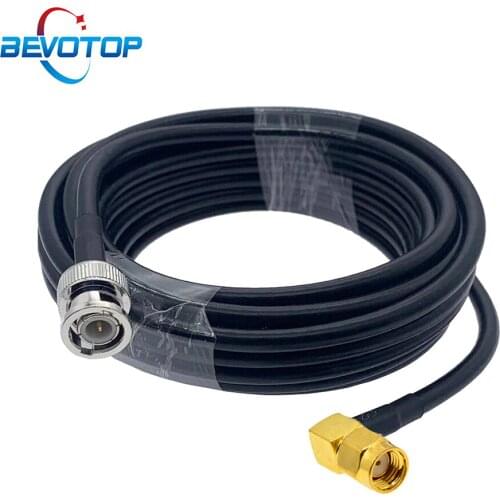 RP-SMA Male to BNC Male Right Angle 90 Degree Plug RG58 Cable RF Coaxial Pigtail Jumper 50 Ohm WIFI Antenna Extension Cord