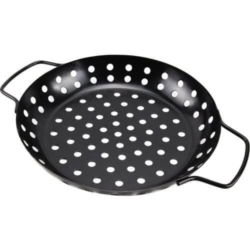 BBQ Grill Pan Fish Non-Stick Coating Pizza Tray Picnic BBQ Accessories