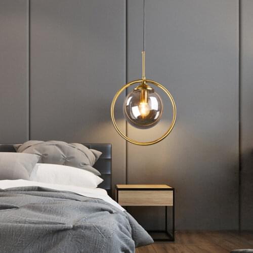 Nordic Glass Modern Led Chandelier Pendant Lighting For Dining Room Bedside Read Brass Hanging Lamp Restaurant Bar Decor Lustre
