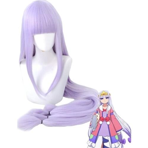 Sleepy Princess in the Demon Castle Maoujou De Oyasumi Princess Syalis Cosplay Wig Women 120 cm Long Purple Fake Hair