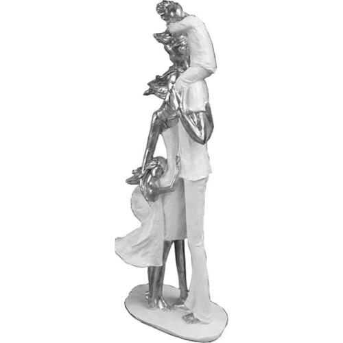 1Pcs Resin Craft Family Parents Statue Child Birthday Gift Living Room Desktop Home Accessories Wedding Souvenir 16 x 11 x 37cm