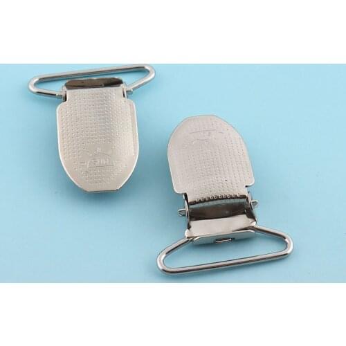 Pacifier Suspender Clips 5pcs 36*25mm Nickle plated Suspender clips Kam Clips Dummy Clips Slide Adjusters