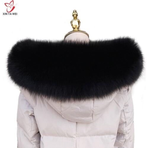 Free Shipping Womens Clothing Collar Accessories Fashion Fox Fur Scarves 100% Real Arc Fox Fur Collar 75cm