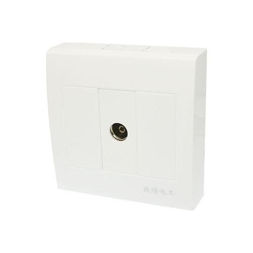1 Gang Square TV Socket Flush Mounting Coaxial Outlet Wall Plate AC 250V