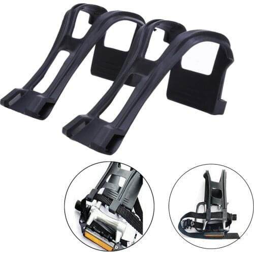 1Pair Cycling Bicycle Strapless Bike Toe Clips Pedal Clips Half Clips Black With Screws Delicate ike Bicycle Accessories
