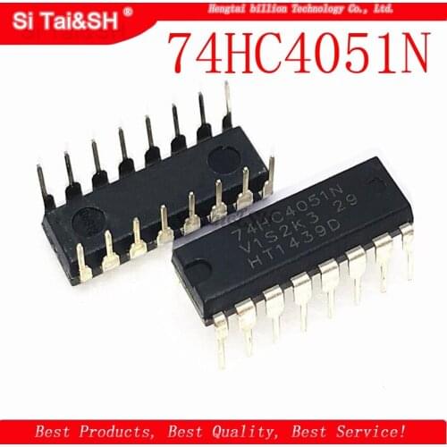 10pcs/lot 74HC4051 DIP16 multiplexer / demultiplexer 74HC4051N DIP-16 original authentic