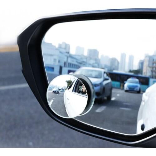 2Pcs Car Mirror HD Convex Mirror Blind Spot Auto Rearview Mirror 360 Degree Wide Angle Vehicle Parking Rimless Mirrors