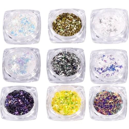 3D 1 Box /lot Holographic Professional Grade Cosmetic Makeup Chameleon Glitter For Nail Art Trendy Fashion Manicure Decoration
