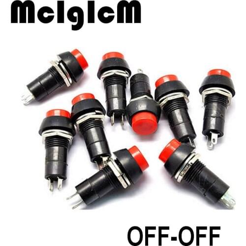 5pcs switch No lock self-reset button switch PBS-11B 3A / 250V red push buttons and switches push buttons electronics