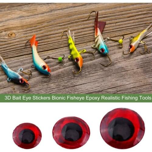 500pcs 3D Fishing Eyes Bait Eye Sticker Fishing Lures Crafts Epoxy Material Artificial Fish Eye Outdoor Fishing Accessories