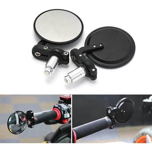 70% HOT SALES!!! 1 Pair 7/8inch Universal Round Handlebar End Motorcycle Rearview Side Mirror