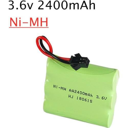 Ni-MH AA 2400mAh 3.6v Rechargeable Battery Pack For Rc toys Car Tanks Trains Boat Gun Robot Spare Parts 3.6v Battery 1pcs to 10p