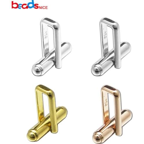 Beadsnice new arrival 925 silver French Cufflinks Backs of cufflink accessories diy personalized cufflinks for mens ID28330