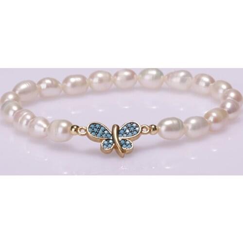 1pcs 5pcs Natural Freshwater Pearl Heart Tag Multi-style Accessories Connector Copper Micro-inlaid Zircon Unisex Bracelet Bangle