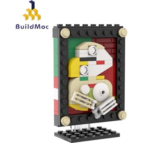 Buildmoc Creator Artwork Mural City Family Mural Creative Building Block Toy Children Diy Toy Building Block Model Gift