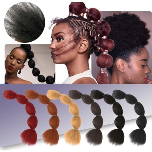 Black Womens Wigs Braid Synthetic Hair Extensions Bubble Double Ponytail Lantern Weave Braids Wig Hair Brown Gold