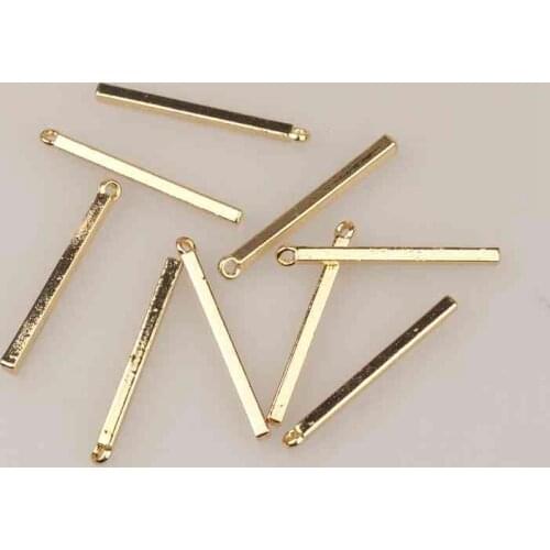 Zinc Alloy Golden Long Tip Needle Spike Charms Pendants For DIY Jewelry Tassel Making Accessories
