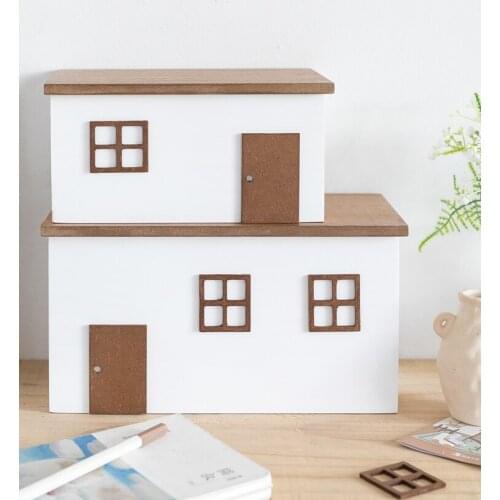 Japanese retro wooden sundries desktop storage box creative porch storage desk coffee table storage rack