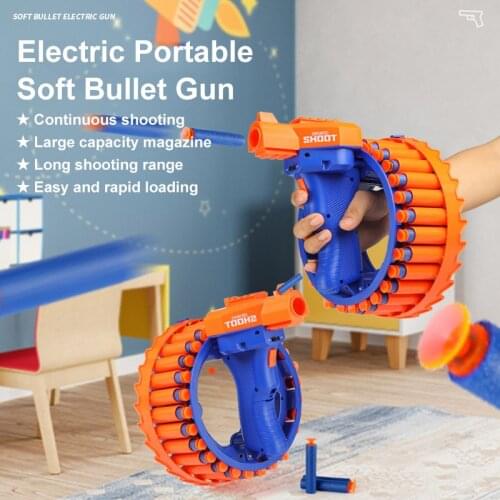 Electric Soft Bullet Gun Toy Bracelet Dart Guns Continuous Automatic Firing Sniper Rifle Toys Weapon Boy Outdoor Game For Kids
