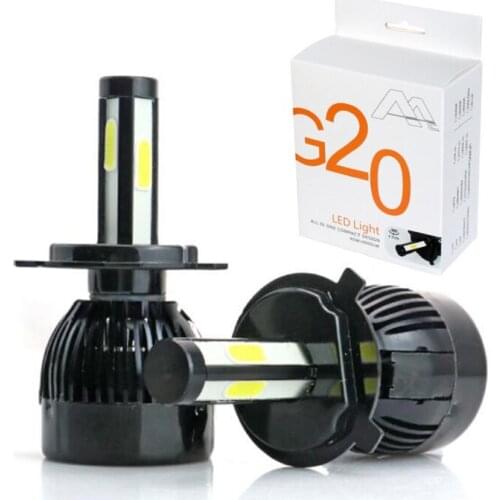 Headlights Bulbs G20 80W/Set High Low Beam 4-side LED Fog Lights H4 H7 H8 H9 H11 9005 HB3 HB4 9006 9012 8000LM/Set 6000K COB