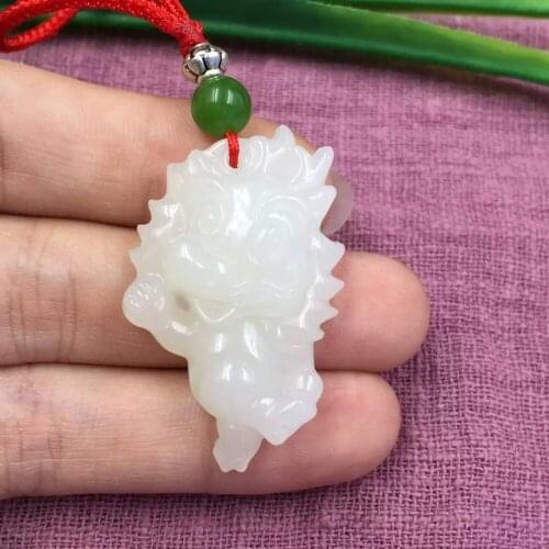 Hetian yu Pendant New Zodiac dragon best cartoon version