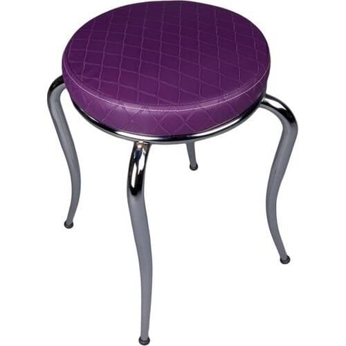 Evistro Leather Stool Purple 4 PCs