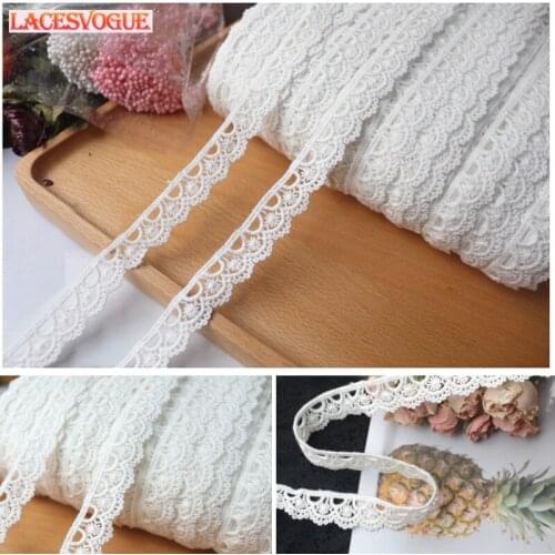 28yards 11cm Cotton embroidery Lace ribbon Handmade DIY material Garment needlework sewing accessories Clothing edge fabric 459