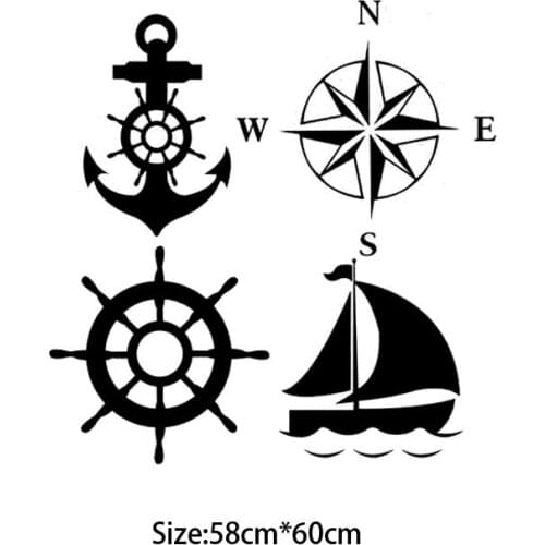 KUCADA rudder wall sticker for living room home decoration removable pvc wallpaper diy wall decor pvc WP3962