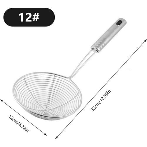 Multi-size Mesh Strainer Ladle Strainer Skimmer Ladle Stainless Steel Wire Skimmer Spoon Long Handle Colander For Frying Food