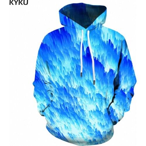 3d Hoodies Gradient Hoodie Men Abstract 3d Printed Blue Sweatshirt Printed Harajuku Hooded Casual Mens Clothing Funny Autumn