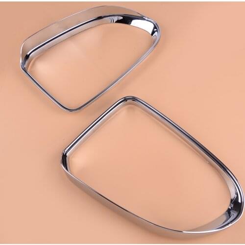 Beler 2PCS High Reliability ABS Car Rearview Mirror Rain Eyebrow Cover Trim Chrome Fit for Hyundai Santa Fe 2019