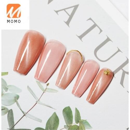Nail Tip Nail Stickers Ultra-Thin Seamless Finished Product Removable Wearable Sheer Full Cover Extension Fake Nail Tip Nail