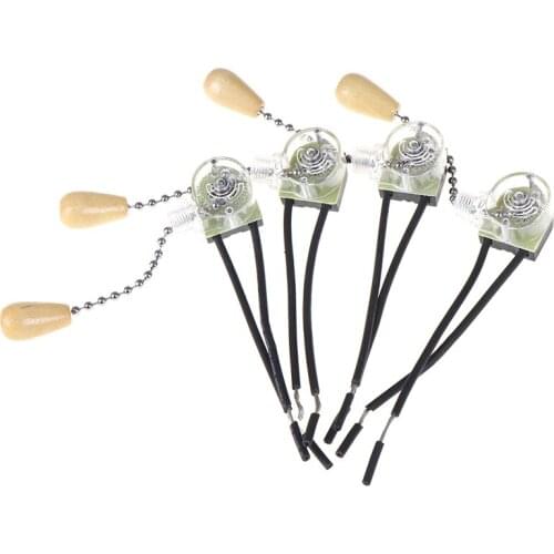 4pcs/Lot Wall Light Pull Switch Home Ceiling Fan Lamp Universal Pull Chain Cord Switch Set Replacement Tools 3A/250V