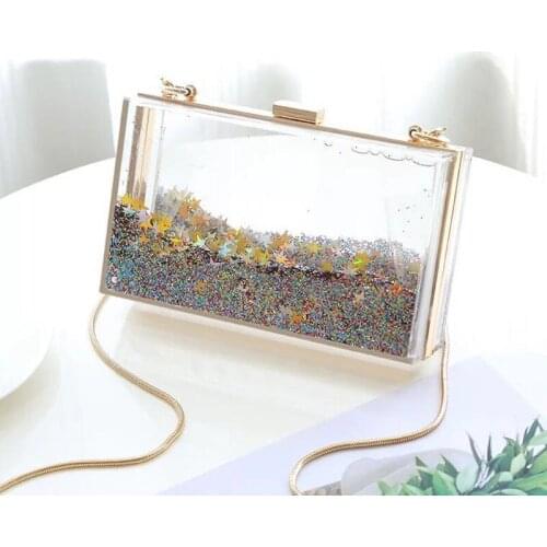 2018 New Evening Bag Women Clutch Bag Luxury Designer Quicksand Sequin Women Messenger Bag Small Lady Shoulder Bag bolsos mujer