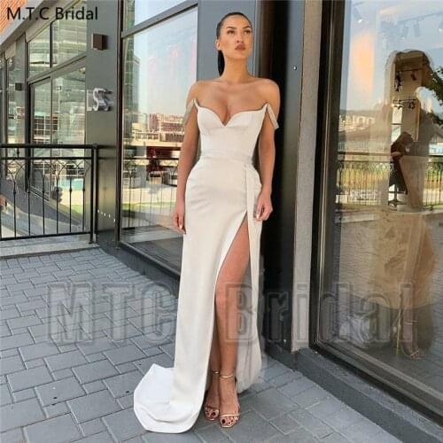 New Design Long Sexy Prom Dresses High Slit Sweetheart Long Formal Women Dress Plus Size Evening Party Gowns Robe De Soiree