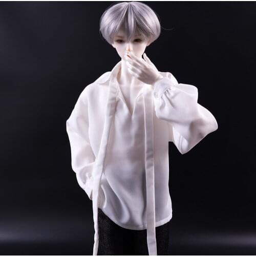 BJD Doll clothes suitable for 1-3 1-4 uncle size fashionable white Chiffon shirt doll accessories