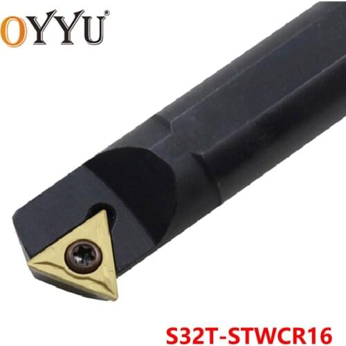 OYYU S32T-STWCR16 Carbide Inserts for Holder Lathe Cutter CNC Shank Turning Tool Boring Bar