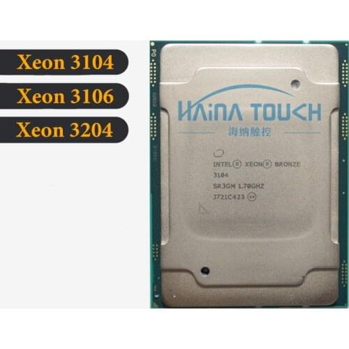 Intel Xeon Bronze 3104 3106 3204 SRFBP 1.9GHz 6Core 6Thread 8.25MB 85W LGA3647 CPU Processor