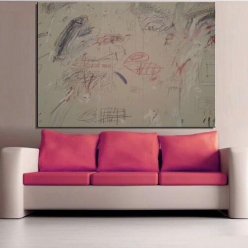 Hand Painted Cy Twombly Still Life Classical Oil Painting Drawing Wall Art Unframed Canvas Miniature Picture Brass Wall