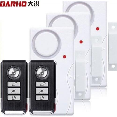 2021Darho Wireless Door/Windows Sensor Alarm 100dB Anti-Theft Smart Remote Control For Kids Cabinet Safety Home Security
