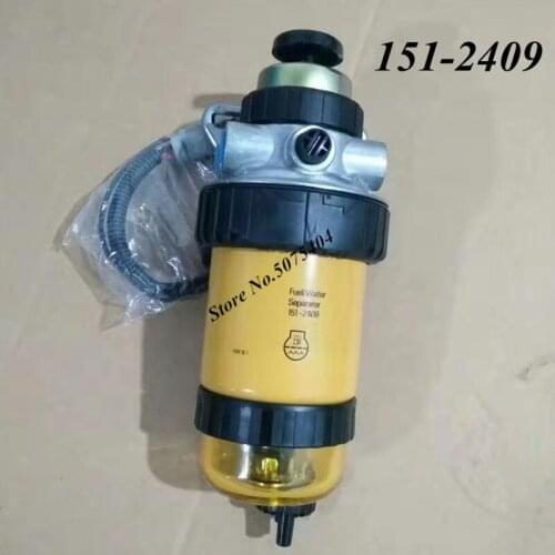 Brand New Fuel Filter Assembly With hand Pump 151-2409 Diesel Engine Fuel Water Separator 1512409 For CAT
