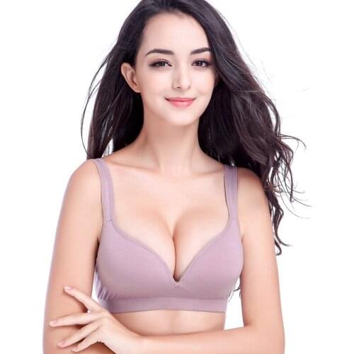 Moderlt, no rims, push-up Bra, small Bra, thickening, adjustable wide shoulders, breathable, no marks,, Sports Bra D119