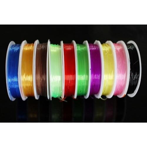Tigofly 10 Colors 0.8mm Fly Tying Rib Round Larvae Nymph Ribbing Clear Stretch Body Fly Tying Line Thread Materials