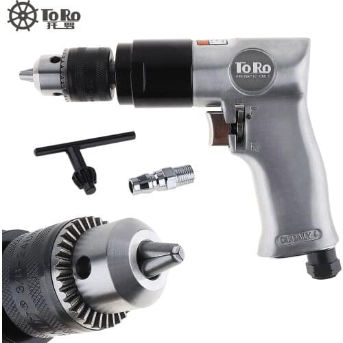 TORO TR-5100 3/8" 1800rpm High-speed Cordless Pistol Type Pneumatic Gun Drill Reversible Air Drill for Hole Drilling