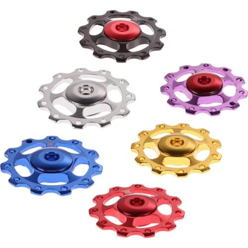 2pcs Bicycle Derailleur Pulleys 11T Ultralight MTB Aluminum Alloy Bike Bearing Jockey Wheel Rear Pulley Bike Accessories