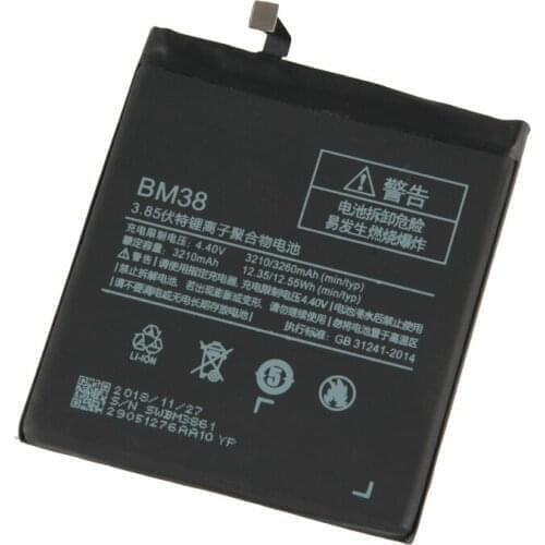 5pcs/lot Replacement Battery BM38 For Xiaomi Mi 4S M4s 100% New Authentic Phone Battery 3260mAh