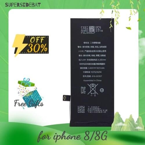 0 cycle 1821mah for iphone 8 Battery Replacement Bateria for iphone 8 Batterie Batteries Rechargeable Batteries Pilas With Tool